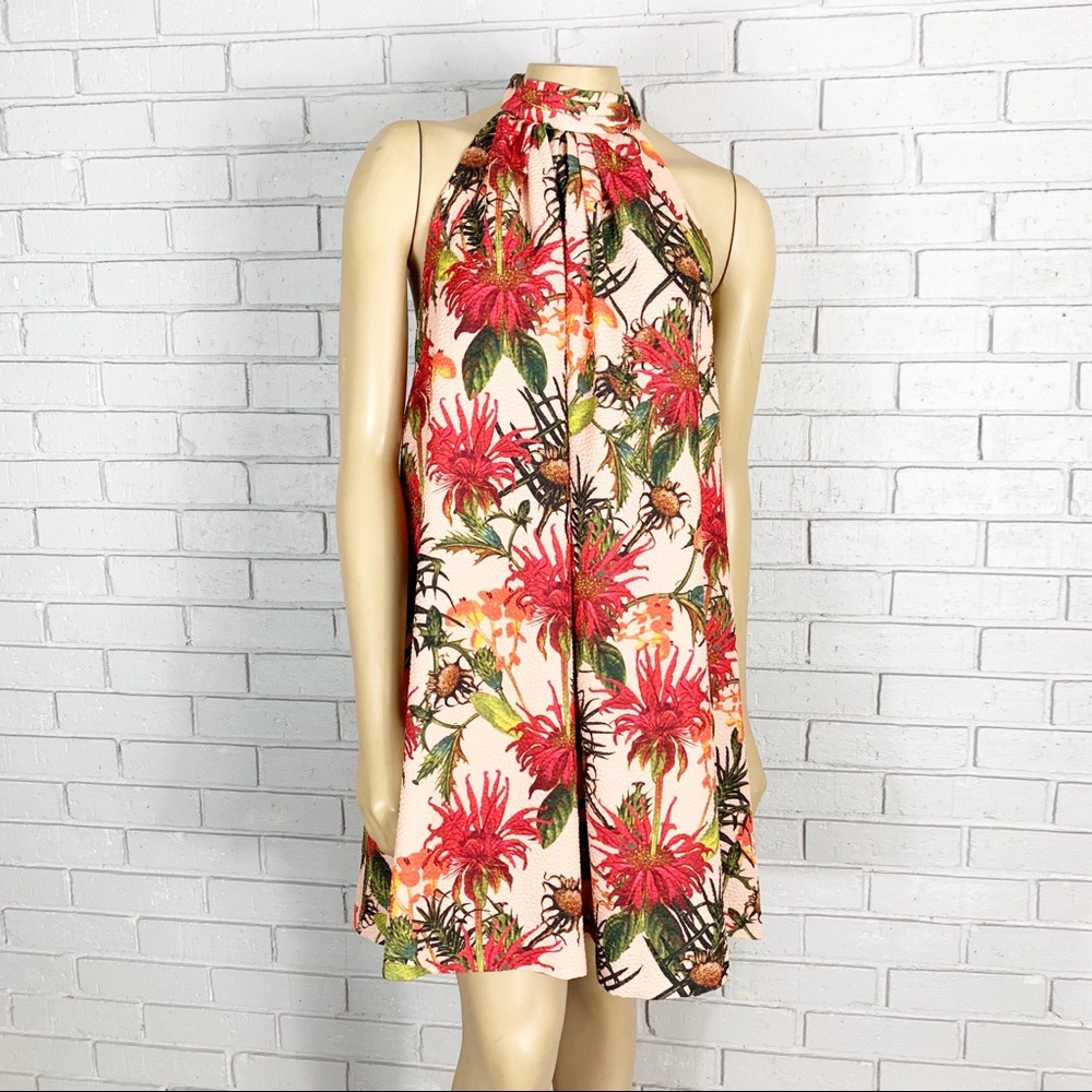 Cynthia Steffe Petal Bloom Halter Pink Dress